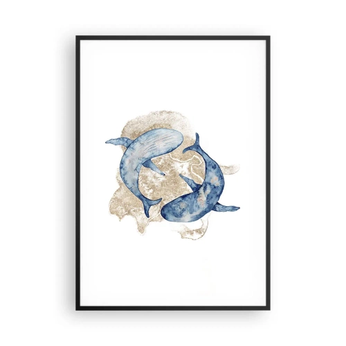 Poster in cornice nera - Amicizia o amore? - 70x100 cm