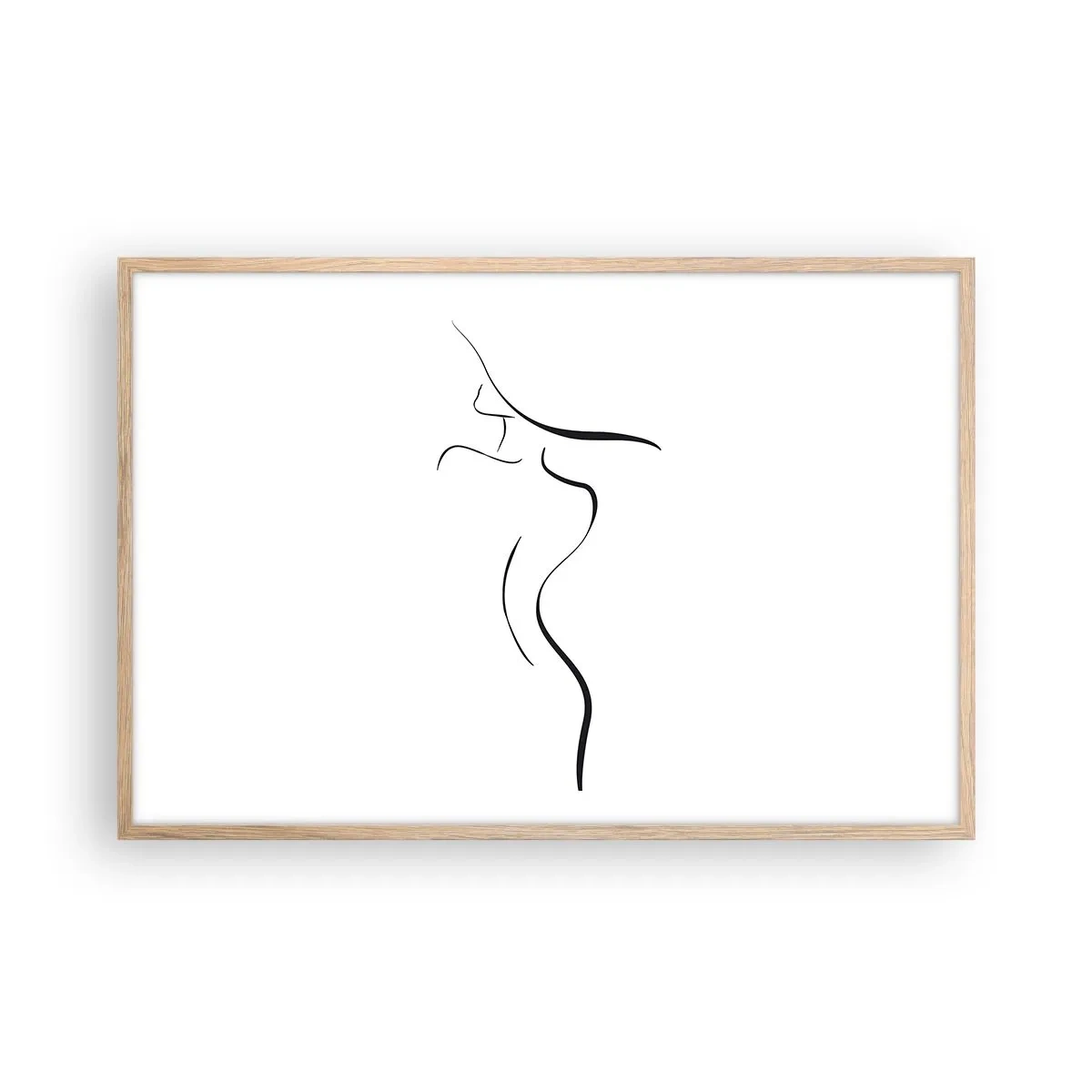 Poster in cornice rovere chiaro - Inafferrabile come un'onda - 91x61 cm