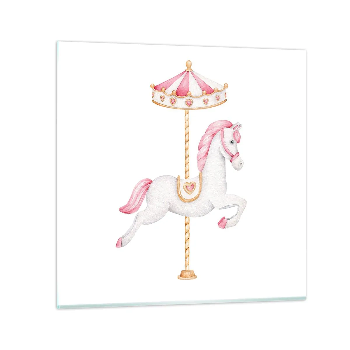 Quadro su vetro - Partito al galoppo. - 70x70 cm