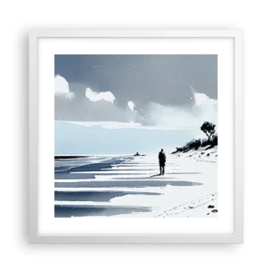 Poster in cornice bianca - Solo con se stesso - 40x40 cm