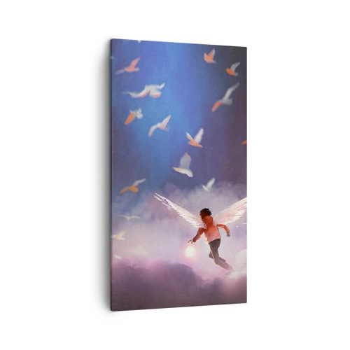 Quadro su tela - Stampe su Tela - Bisogna avere fantasia e coraggio - 45x80 cm