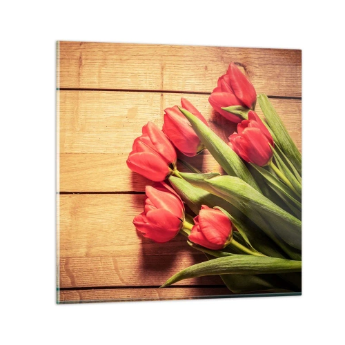 Quadro su vetro - Confessione primaverile - 40x40 cm