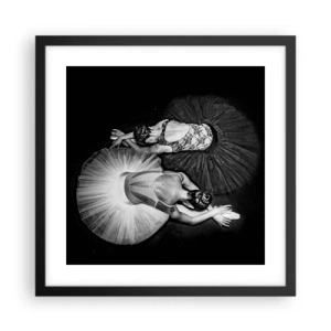 Poster in cornice nera - Yin e yang -  equilibrio ideale - 40x40 cm