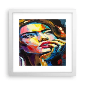 Poster in cornice bianca - I sogni come uccelli planano nel cielo - 30x30 cm