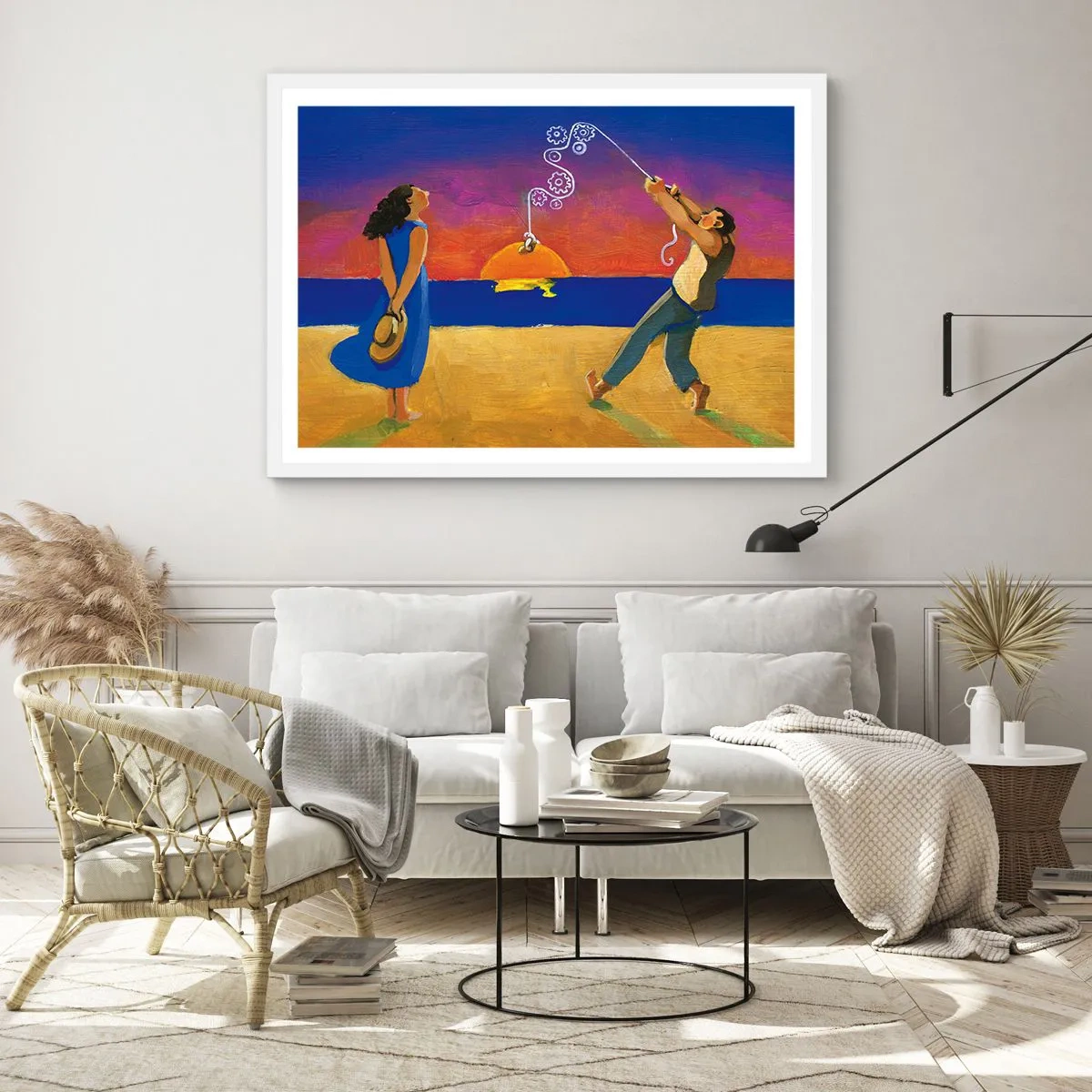 Poster in cornice bianca - Più delle stelle del cielo - 50x40 cm