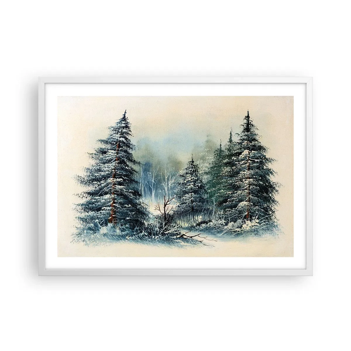 Poster in cornice bianca - Pronti al Natale - 70x50 cm