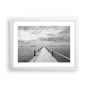 Poster in cornice bianca - Forse un viaggio... - 40x30 cm
