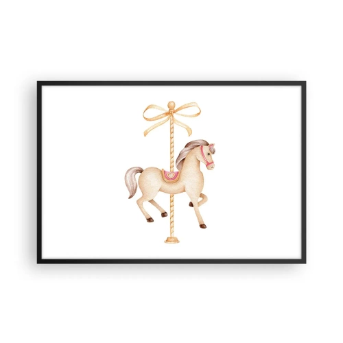 Poster in cornice nera - Trotto aggraziato - 91x61 cm