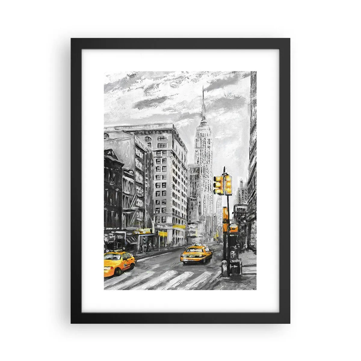 Poster in cornice nera - Racconto di New York - 30x40 cm