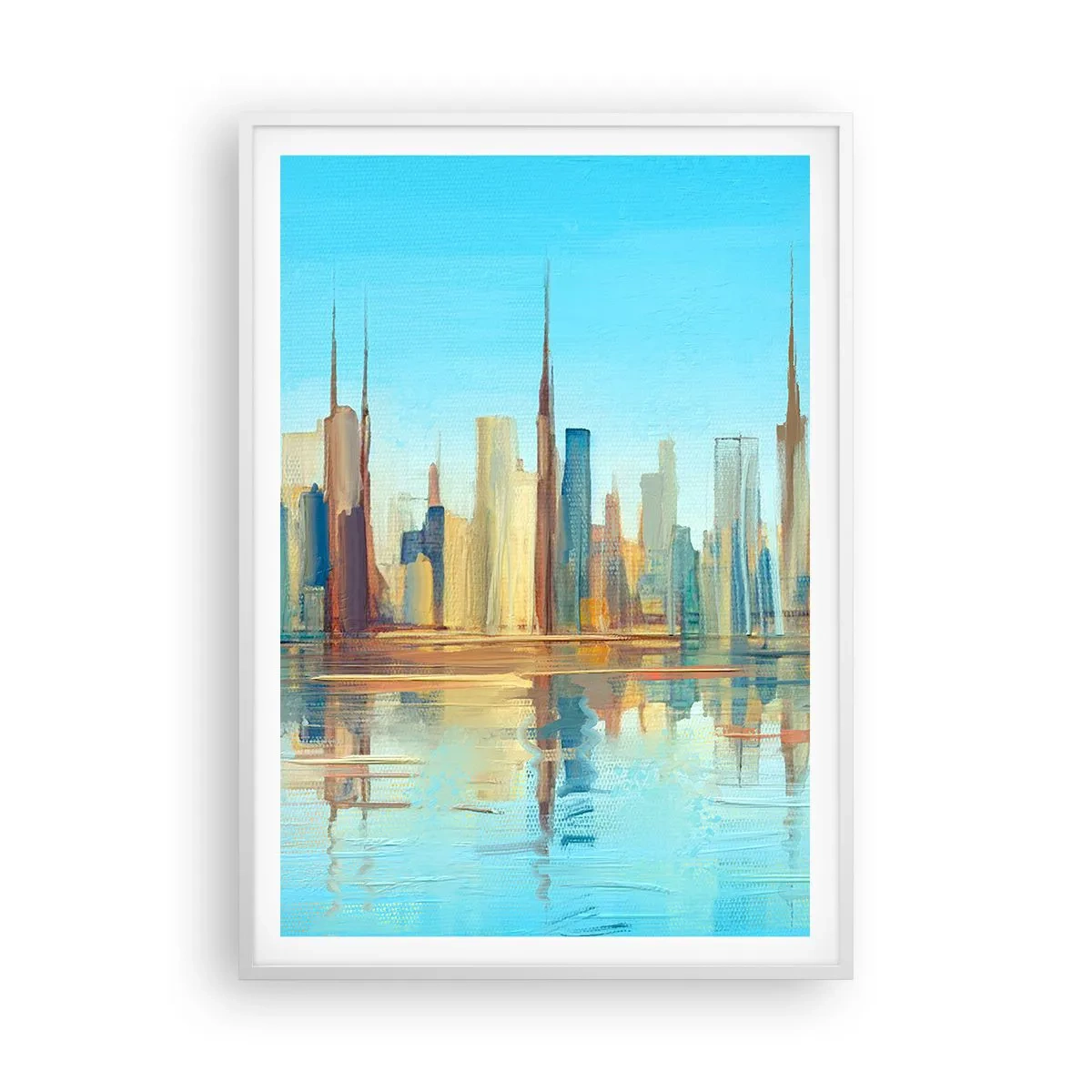 Poster in cornice bianca - Metropoli assolata - 70x100 cm