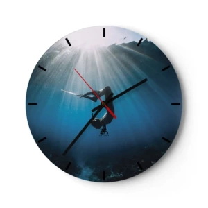 Orologio da parete - Orologio in Vetro - Danza subacquea - 30x30 cm