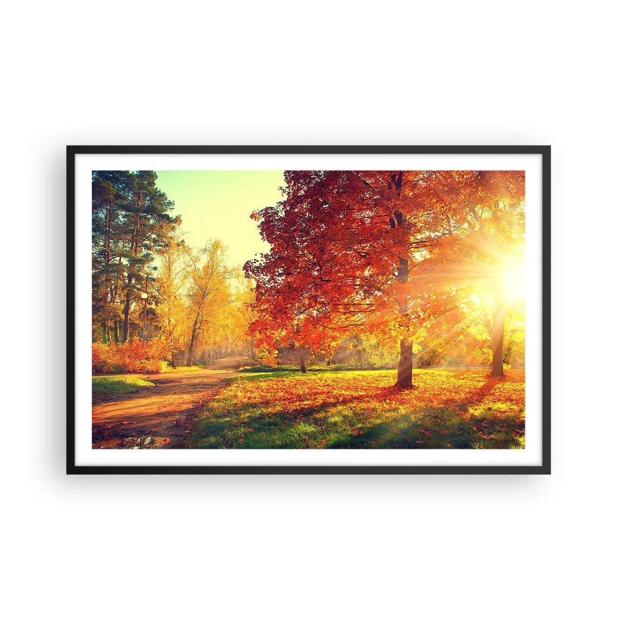 Poster in cornice nera - Rosso è bello - 91x61 cm