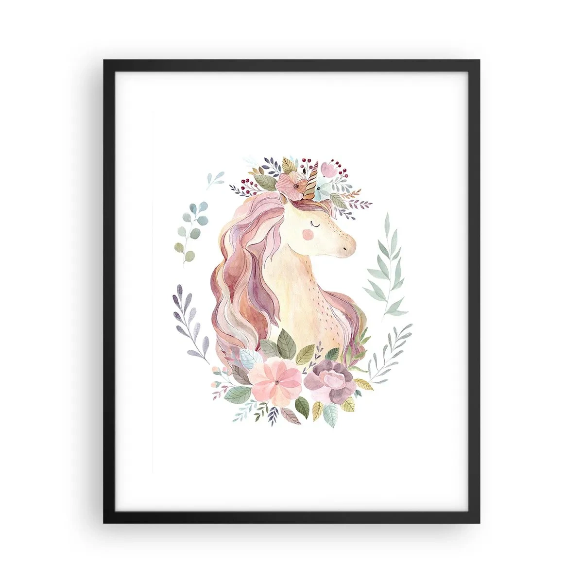 Poster in cornice nera - Invito nel mondo delle favole - 40x50 cm