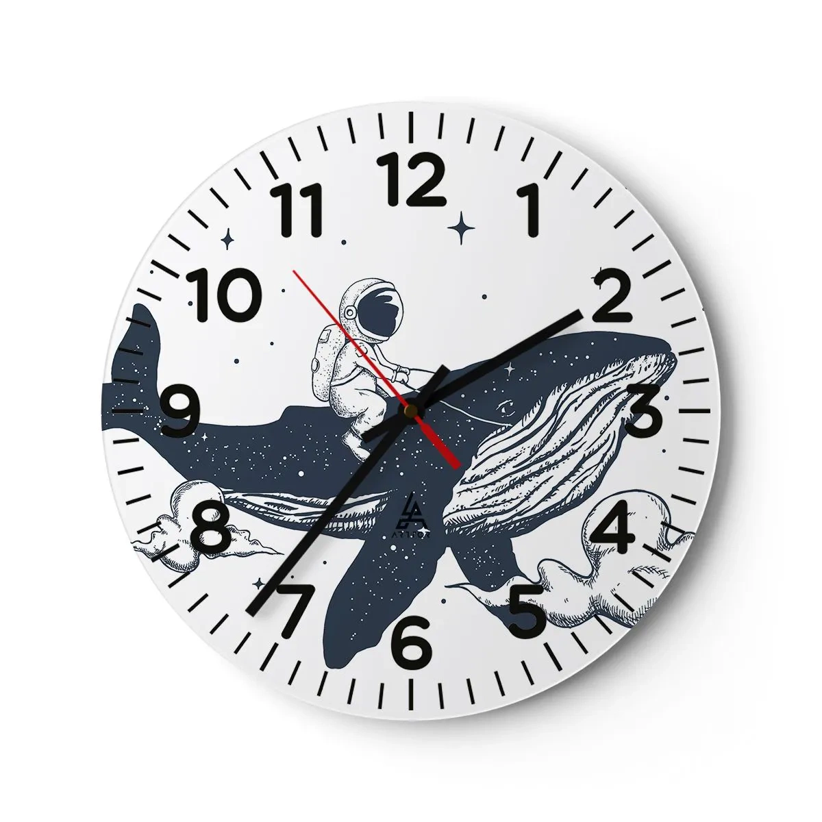 Orologio da parete - Orologio in Vetro - Avventura nello spazio - 30x30 cm