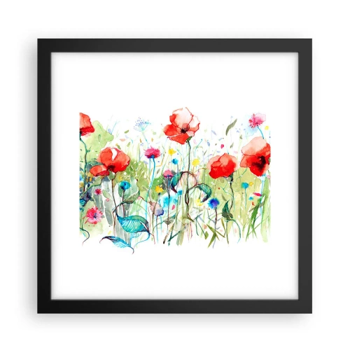 Poster in cornice nera - Il prato fiorito a maggio - 30x30 cm