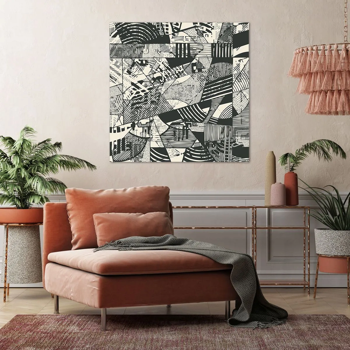 Quadro su tela - Stampe su Tela - Dinamica della contemporaneità - 50x50 cm