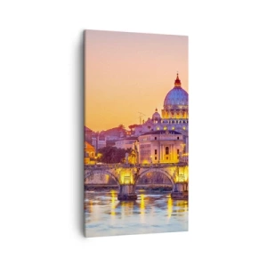 Quadro su tela - Stampe su Tela - Tramonto sulla Città Eterna - 45x80 cm