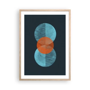 Poster in cornice rovere chiaro - Composizione simmetrica - 50x70 cm