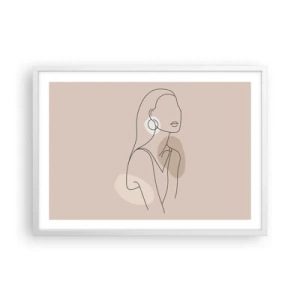 Poster in cornice bianca - Icona di giovinezza - 70x50 cm