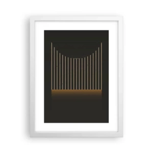 Poster in cornice bianca - Esaminare l'oscurità - 30x40 cm