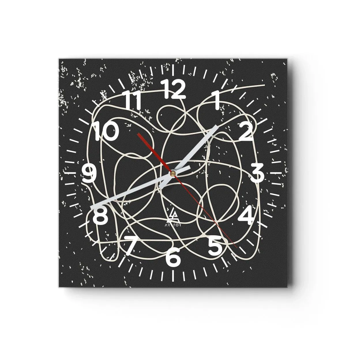 Orologio da parete - Orologio in Vetro - Il caos dei pensieri - 30x30 cm