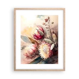 Poster in cornice rovere chiaro - Di profilo e di fronte - 40x50 cm