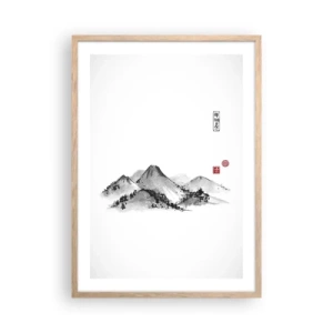 Poster in cornice rovere chiaro - Troppo lontano - 50x70 cm