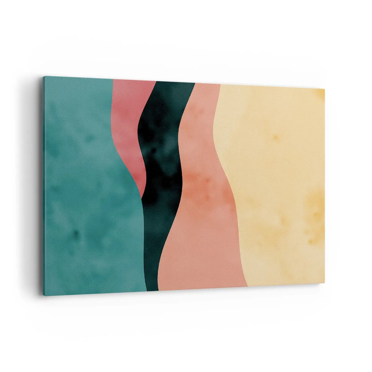 Quadro su tela - Stampe su Tela - Onde astratte in colori pastello - 120x80cm - Difformità conforme - Decorazione murale moderna per soggiorno e camera da letto ARTTOR