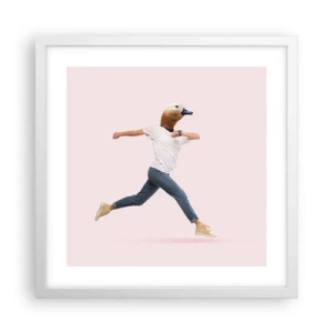 Poster in cornice bianca - Un pizzico di assurdo - 40x40 cm