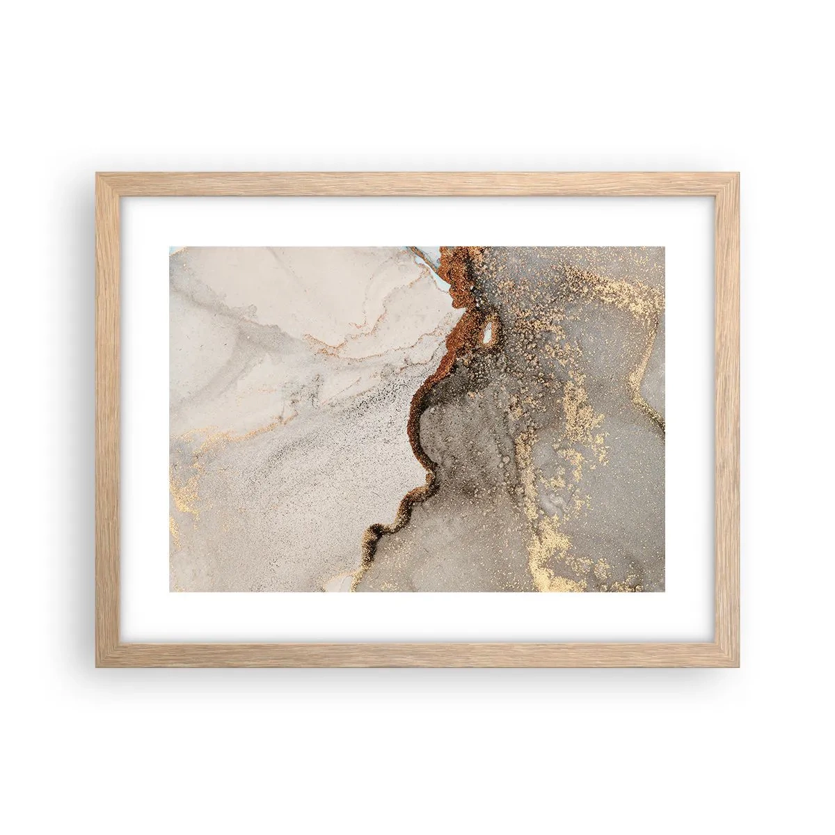 Poster in cornice rovere chiaro - Ai confini del colore - 40x30 cm