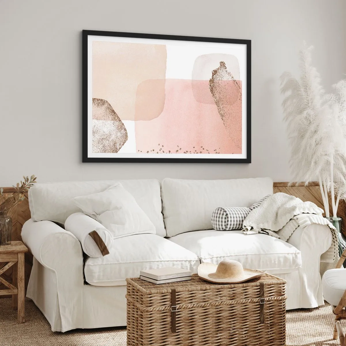 Poster in cornice nera - Incontro attraverso il colore - 50x40 cm