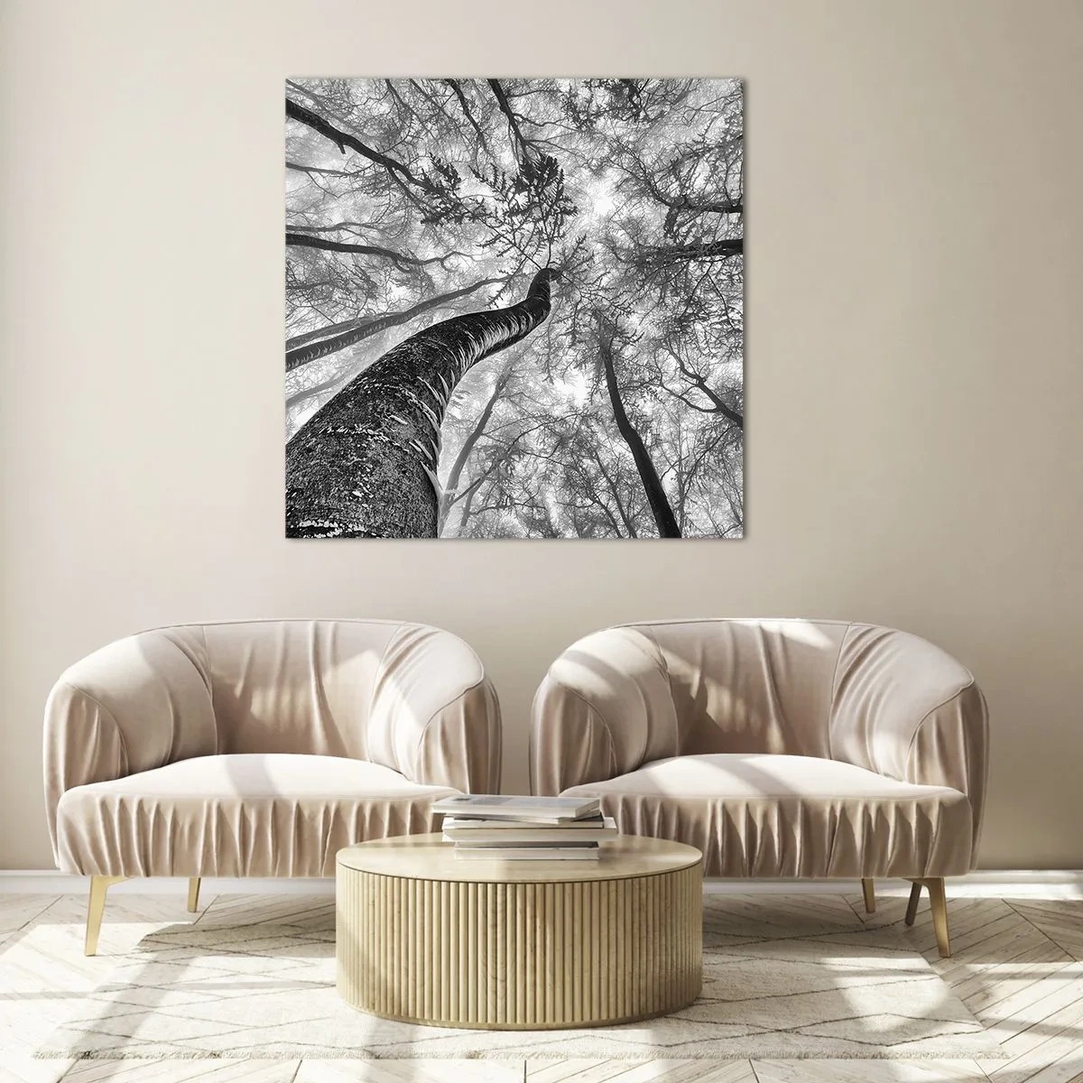 Quadro su vetro - La corsa verso la luce - 50x50 cm