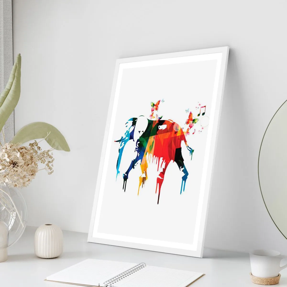 Poster in cornice bianca - Ognuno può ballare - 61x91 cm