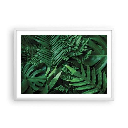 Poster in cornice bianca - Avvolti nel verde - 70x50 cm