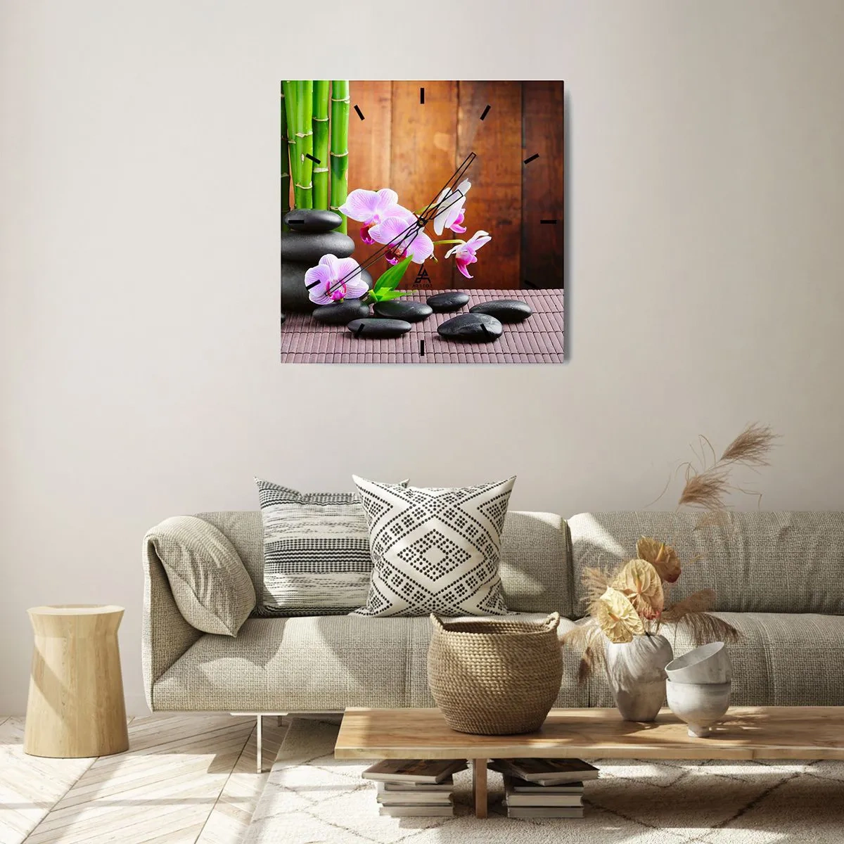 Orologio da parete - Orologio in Vetro - Scopri i piaceri dell'oriente - 40x40 cm