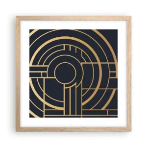 Poster in cornice rovere chiaro - Il giro delle cose - 40x40 cm