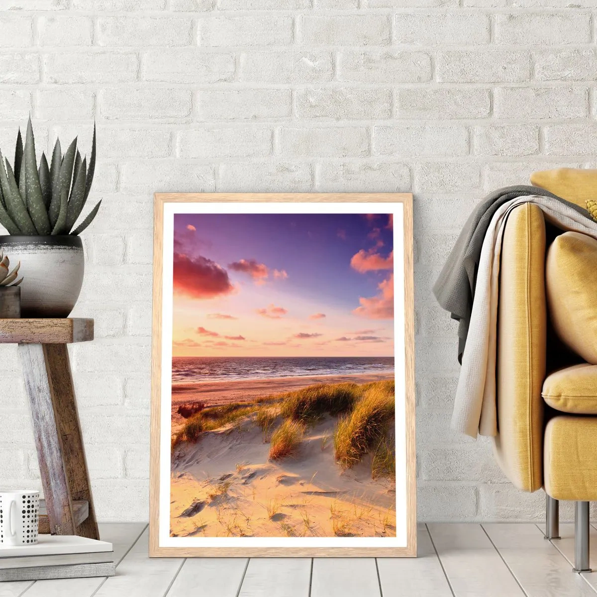 Poster in cornice rovere chiaro - L'aria già profuma di estate - 40x50 cm