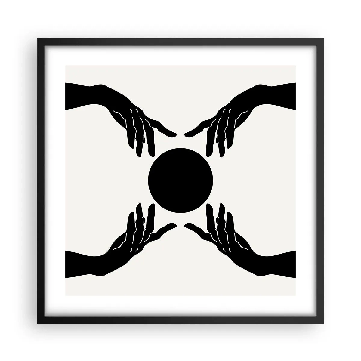 Poster in cornice nera - Segno misterioso - 50x50 cm