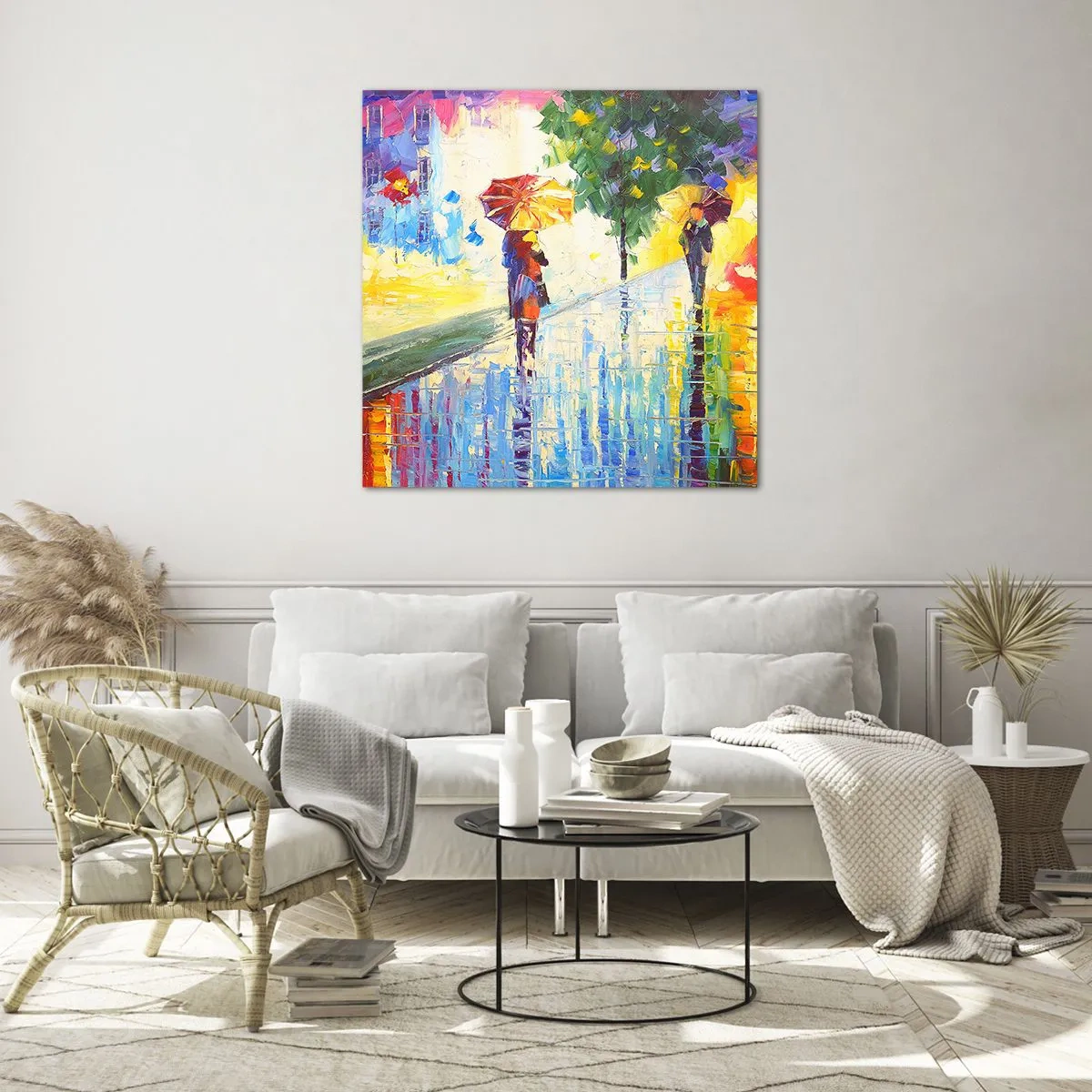 Quadro su vetro - E tutto è chiaro - 60x60 cm