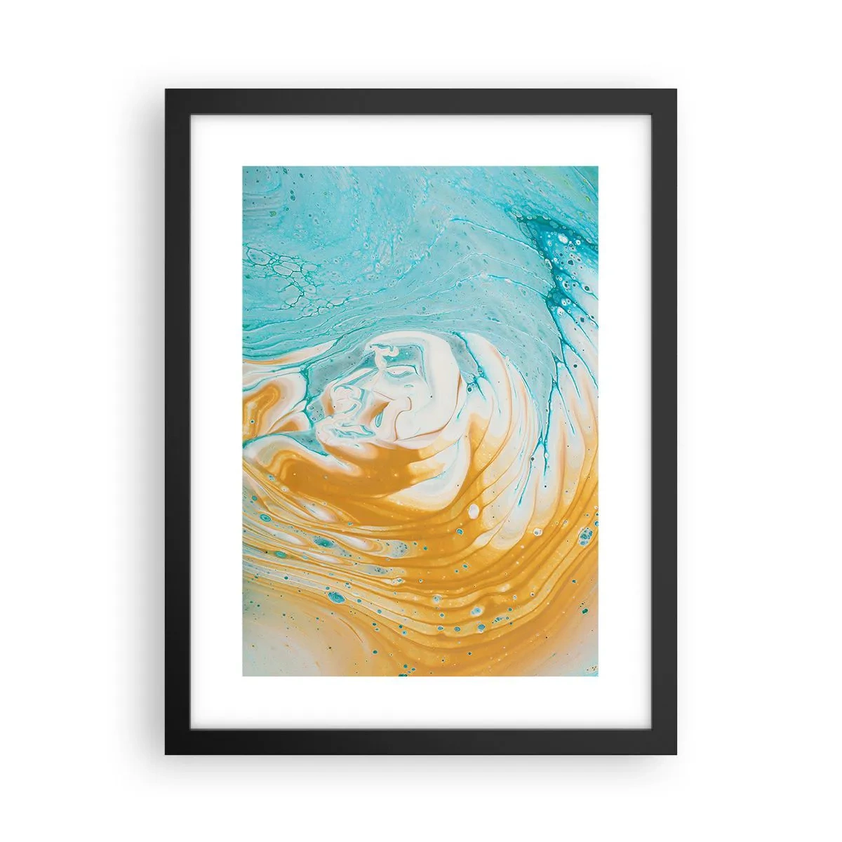 Poster in cornice nera - Vortice pastello - 30x40 cm