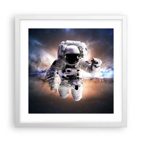 Poster in cornice bianca - Saluti dal cosmo - 40x40 cm