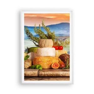 Poster in cornice bianca - La gioia italiana della vita - 70x100 cm