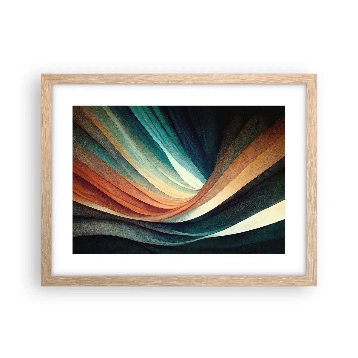 Poster in cornice rovere chiaro - Intessuto di colore - 40x30 cm