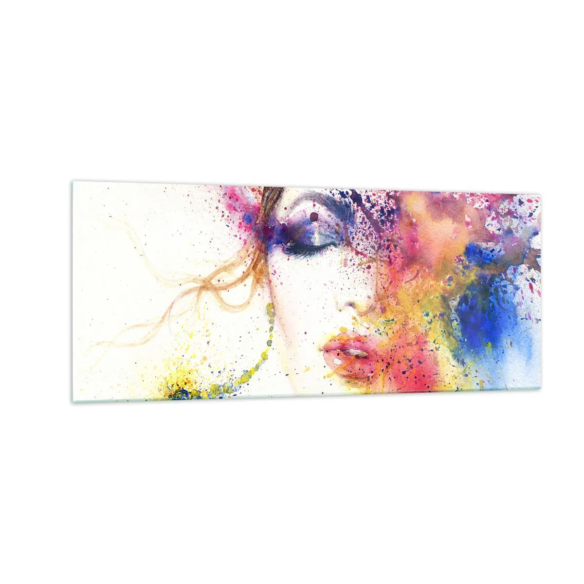 Quadro su vetro - Capogiro arcobaleno - 100x40 cm