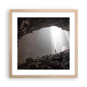 Poster in cornice rovere chiaro - Grotta luminosa - 40x40 cm