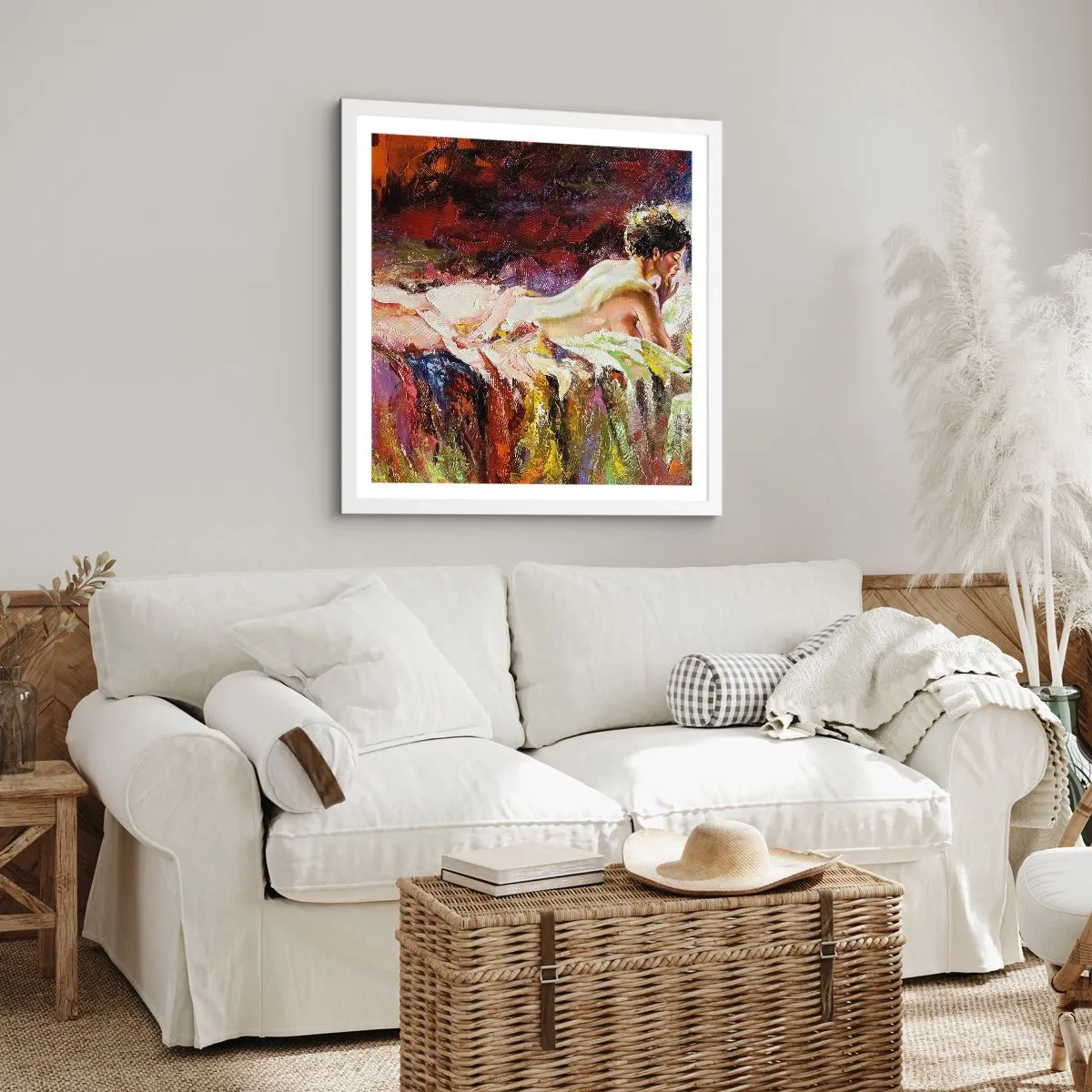 Poster in cornice bianca - Venere pensierosa - 60x60 cm