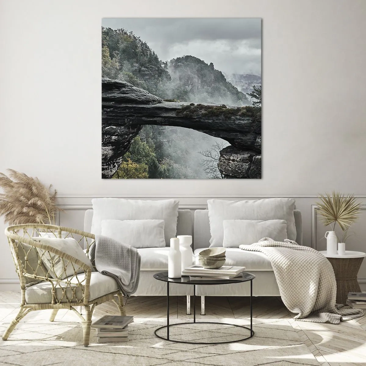 Quadro su vetro - Qui inizia l'avventura - 30x30 cm