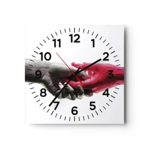 Orologio da parete - Orologio in Vetro - Insieme, sebbene diversi - 30x30 cm