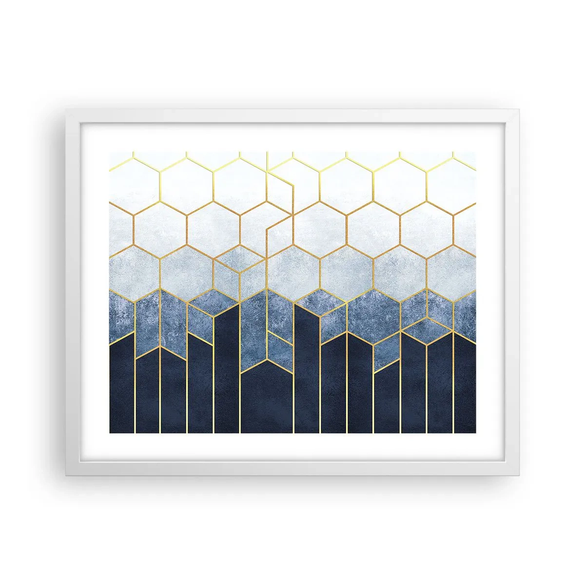 Poster in cornice bianca - Composizione a ritmo sincopato - 50x40 cm