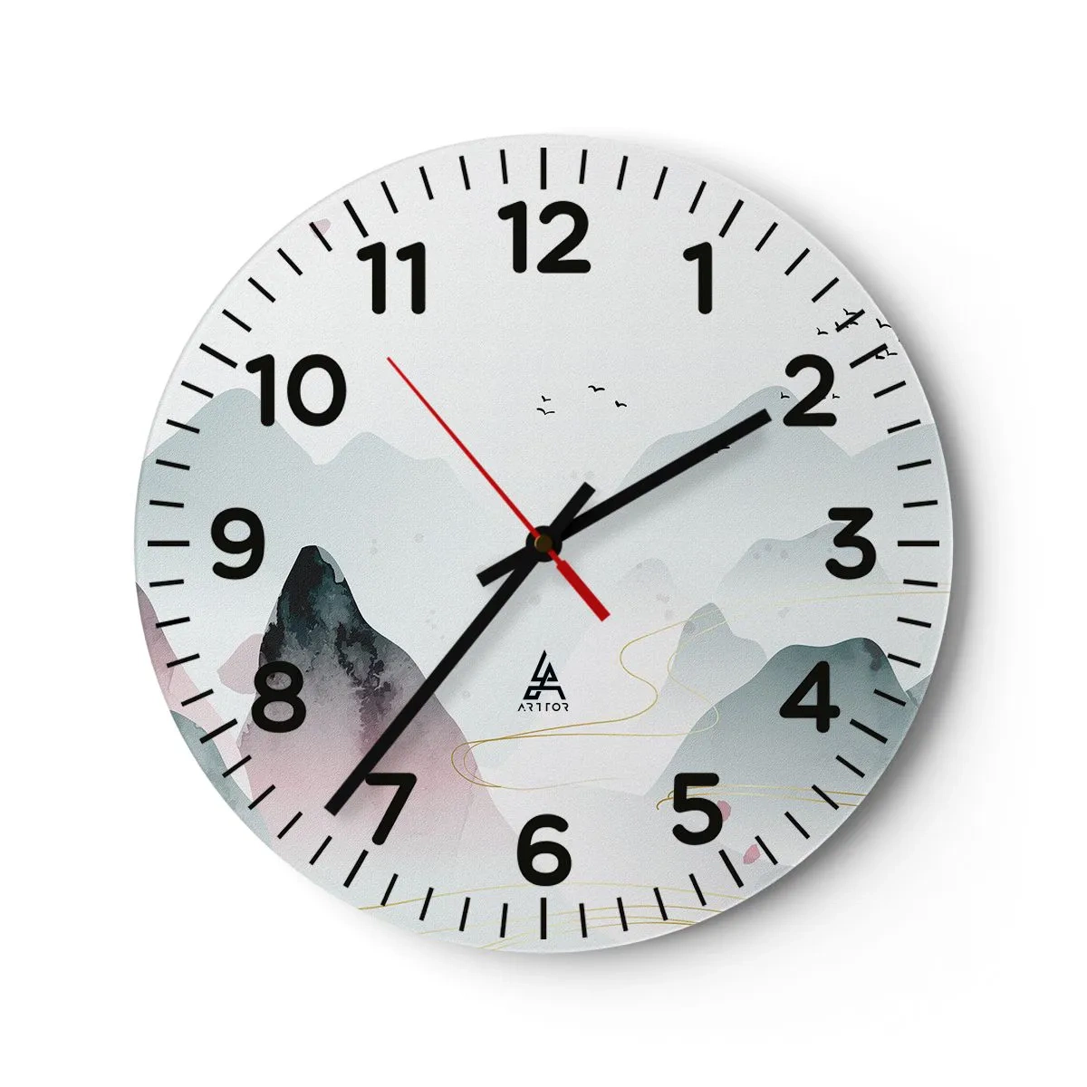 Orologio da parete - Orologio in Vetro - Oltre le cime - 30x30 cm